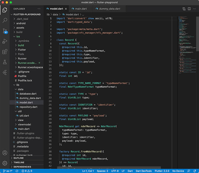 Screenshot of Visual Studio Code IDE