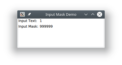 QML input mask example 1