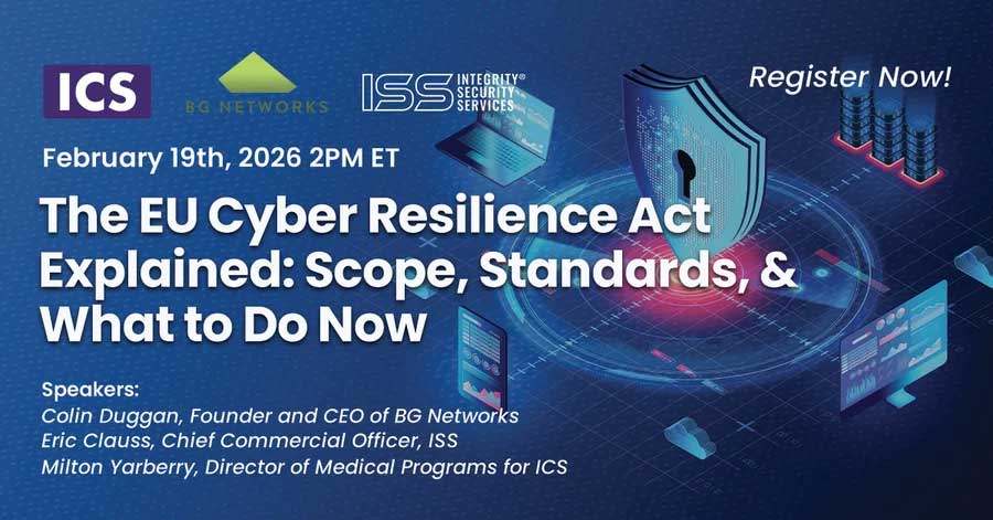 Webinar: The EU Cyber Resilience Act Explained. February 19, 2026, 2PM ET.