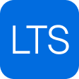 LTS logo, white text on blue.