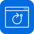 Graphic: Browser window with refresh icon.