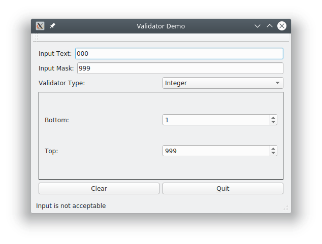 Screenshot of Masks & Validators