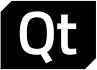 Qt logo on a black background