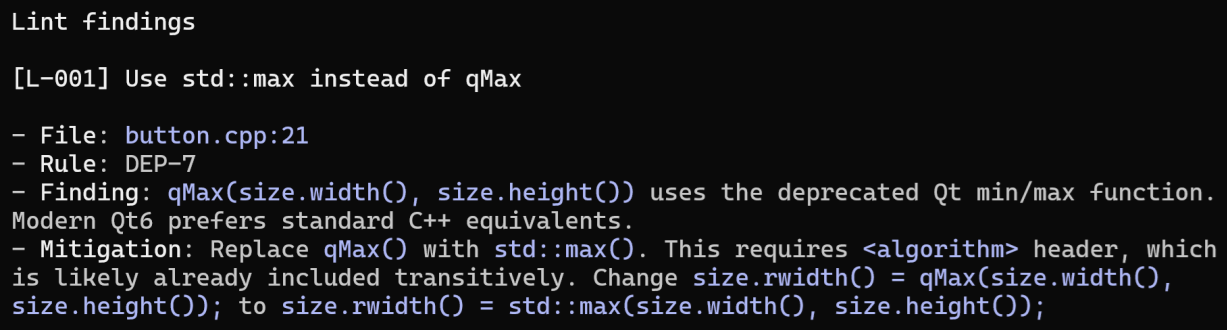 Output is a list of recommendations