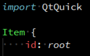 Without /qt-qml the component derives from Item