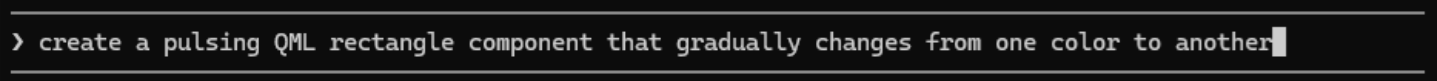 Issuing the following prompt