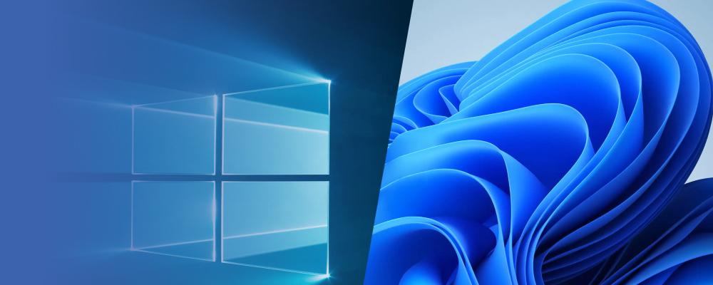 Blue abstract image for blog Windows 10 Support Has Ended