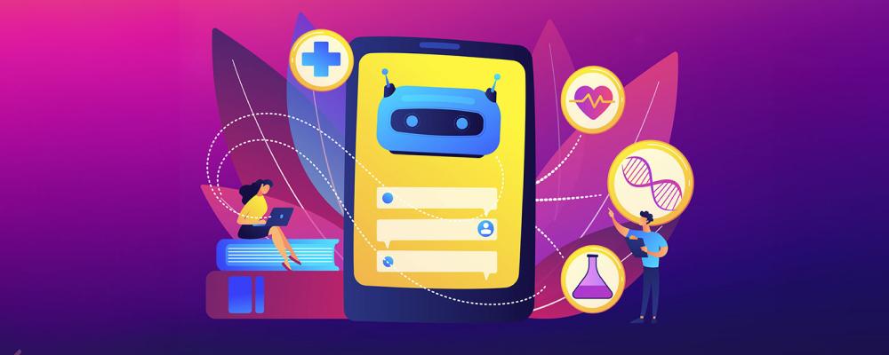 Illustration of digital health chatbot
