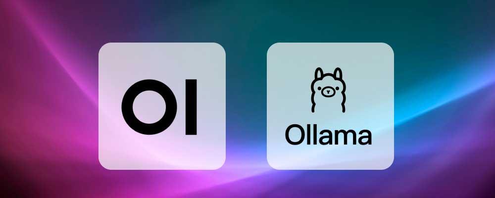 Two app icons: "OI" logo and "Ollama" logo with a llama head.