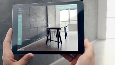 tablet showing furniture